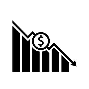 Economy fall icon design. Vector illustration, flat design. Stock Illustration