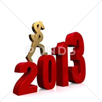Economy improves in 2013 Stock Illustration
