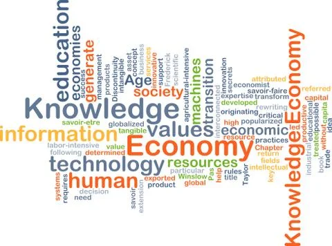 Economy knowledge background concept Stock Illustration