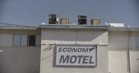 Economy Motel Sign Stock Footage 89942677