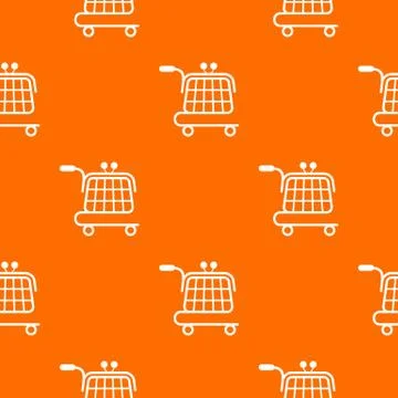 Economy trolley pattern orange Illustrazione stock