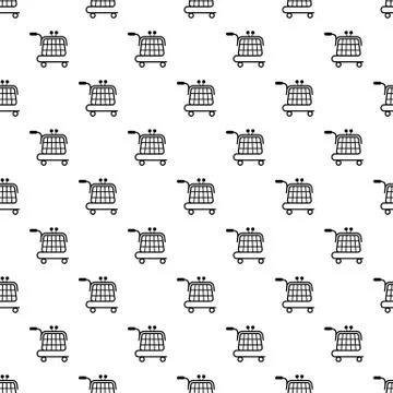 Economy trolley pattern seamless Illustrazione stock
