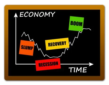 Economy ups downs Stock Illustration