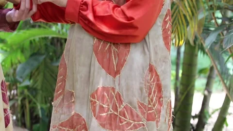 Ecoprint Batik Stock Footage 287312676