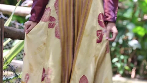 Ecoprint Batik Stock Footage 287312679