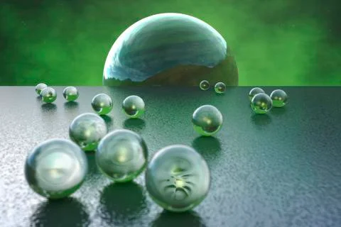 Ecosphere in green Stock Illustration