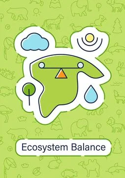 Ecosystem balance brochure Stock Illustration