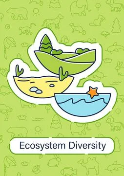 Ecosystem diversity brochure Stock Illustration