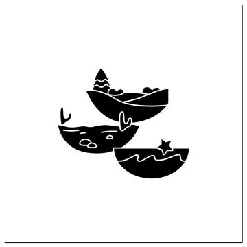 Ecosystem diversity glyph icon Stock Illustration