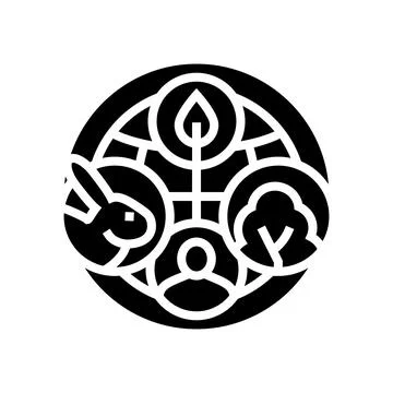 Ecosystem ecology glyph icon vector illustration Stockillustratie