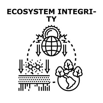 Ecosystem integrity maintaining environmental balance concept Stock Illustration