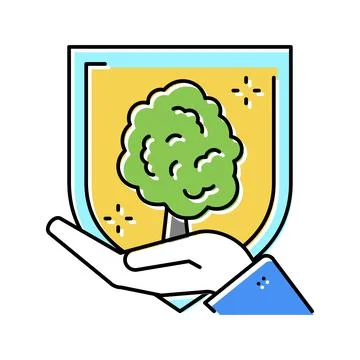Ecosystem protect color icon vector illustration Stock Illustration