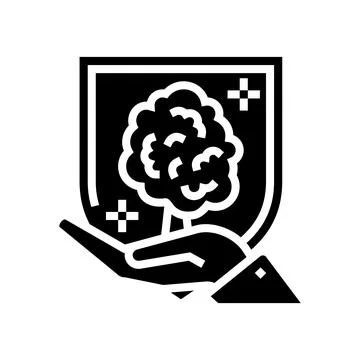 Ecosystem protect glyph icon vector illustration Stock Illustration