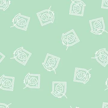 Ecosystem protect line seamless pattern Stock Illustration