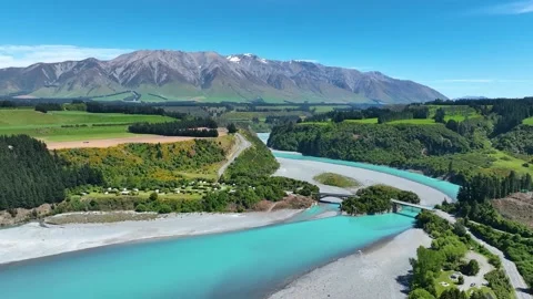 The ecosystem of the River lagoon Valley -Aerial view	 Video stock 232760902