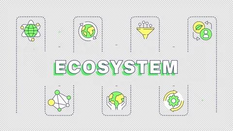 Ecosystem word cloud animation | Stock Video | Pond5
