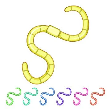 Ecosystem worm cartoon vector graphic Illustrazione stock