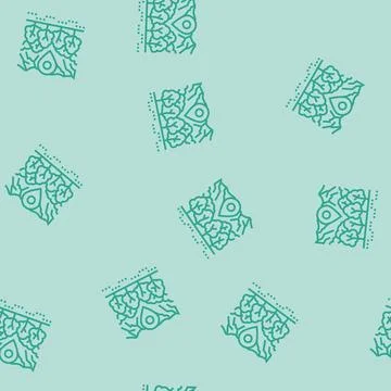 Ecotourism environmental line seamless pattern Stock Illustration