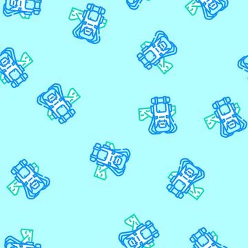 Ecotourism environmental vector seamless pattern Illustration