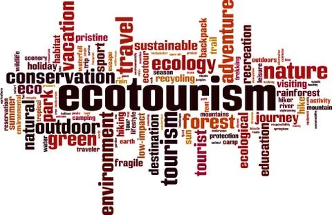 Ecotourism word cloud Stock Illustration