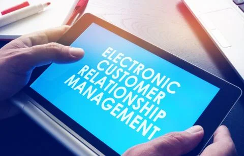 ECRM electronic customer relationship management. Stock Photos