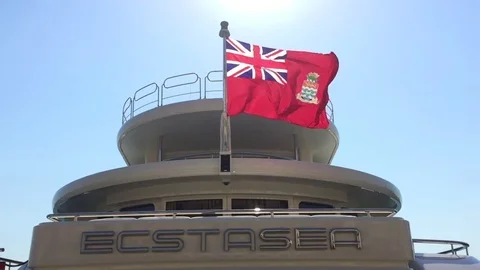 Ecstasea Yacht Flag Stock Footage 77804185