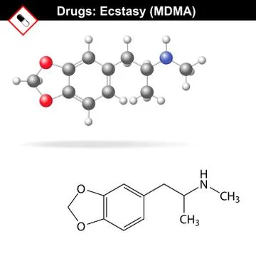 Ecstasy mdma drug structure Stock-Illustration