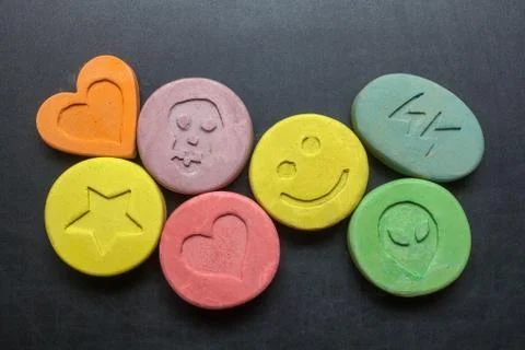 Ecstasy pills Stock Photos