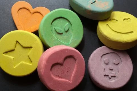 Ecstasy pills Stock Photos