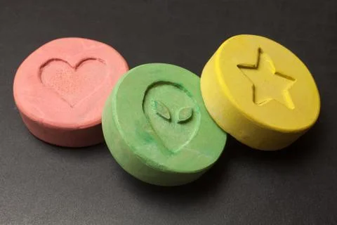 Ecstasy pills Stock Photos