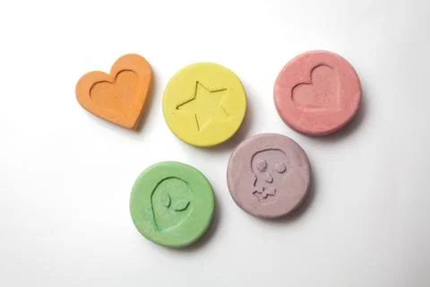 Ecstasy pills Stock Photos