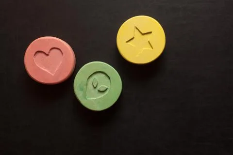 Ecstasy pills Stock Photos
