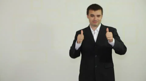 Ecstatic confident businessman 库存影片 24975207