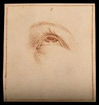 An ecstatic eye. Drawing, c. 1794. Stock Illustration