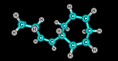 Ectocarpene molecular structure isolated on black Stock Illustration