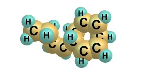 Ectocarpene molecular structure isolated on white Stock Illustration