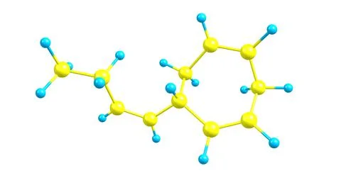 Ectocarpene molecular structure isolated on white Stock Illustration