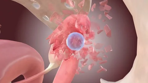 Ectopic pregnancy embryo causes tube rupture Stock Footage 245280934