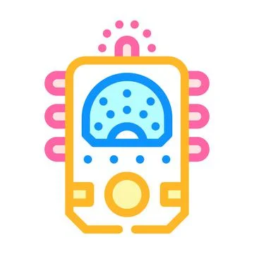 Ectoplasm paranormal detector color icon vector illustration Stock Illustration