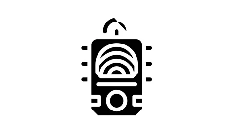 Ectoplasm paranormal detector glyph icon animation Vídeo Stock 156671152