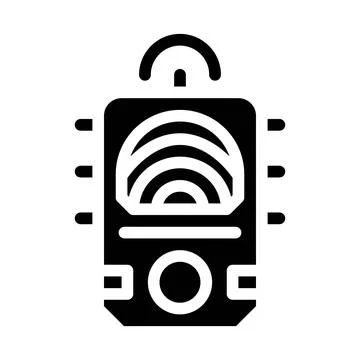Ectoplasm paranormal detector glyph icon vector illustration Stock Illustration