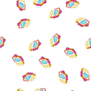 Ectoplasm paranormal detector isometric icon seamless pattern 스톡 일러스트