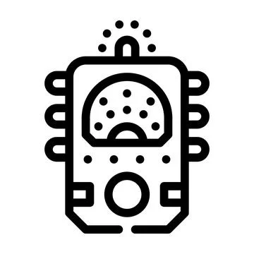 Ectoplasm paranormal detector line icon vector illustration Stock Illustration