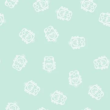 Ectoplasm paranormal detector line vector seamless pattern イラスト素材