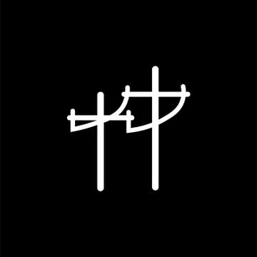 Ector flat icon electrical power supply poles with wires Stock Illustration