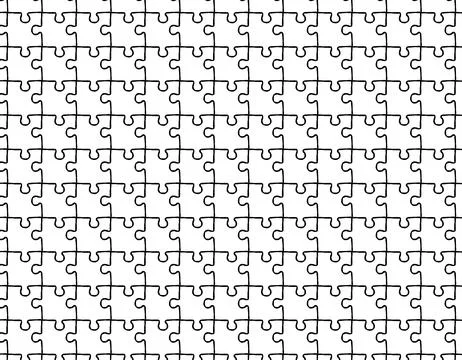 Ector seamless pattern hand drawn doodle sketch puzzle pieces. Design for p.. Stock Illustration