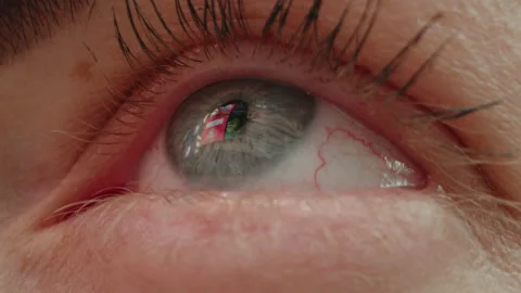 ECU Eye Reflection, Times Square, NYC Vidéo 154386276