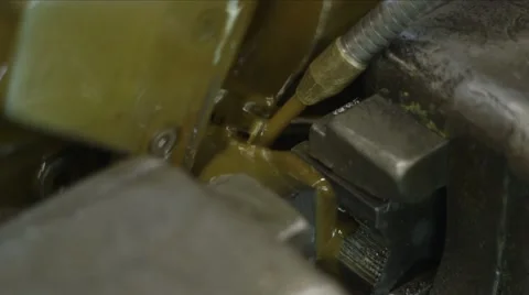 ECU Threading Machine Threader Head Cutting Stock Footage 40931650