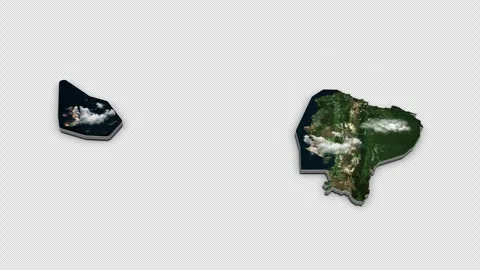 Ecuador 3D Country Map Animation Transparent Alpha Video stock 278024373