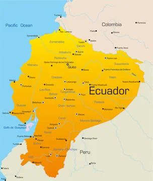 Ecuador Abstract vector color map of Ecuador country Copyright: xZoonar.co... Stock Photos